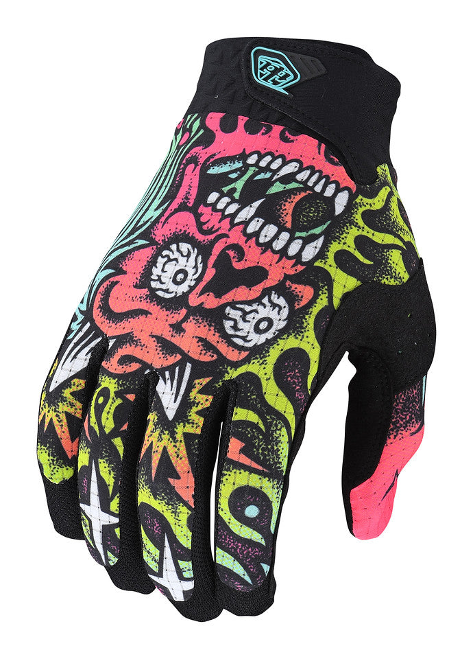 Guantes MTB Troy Lee Designs Air Skull Demon Orange / Green
